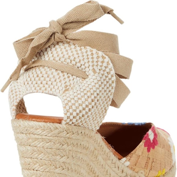 ANDRE ASSOUS Ensley Embroidered Espadrille Wedge Sandal - Picture 2 of 7